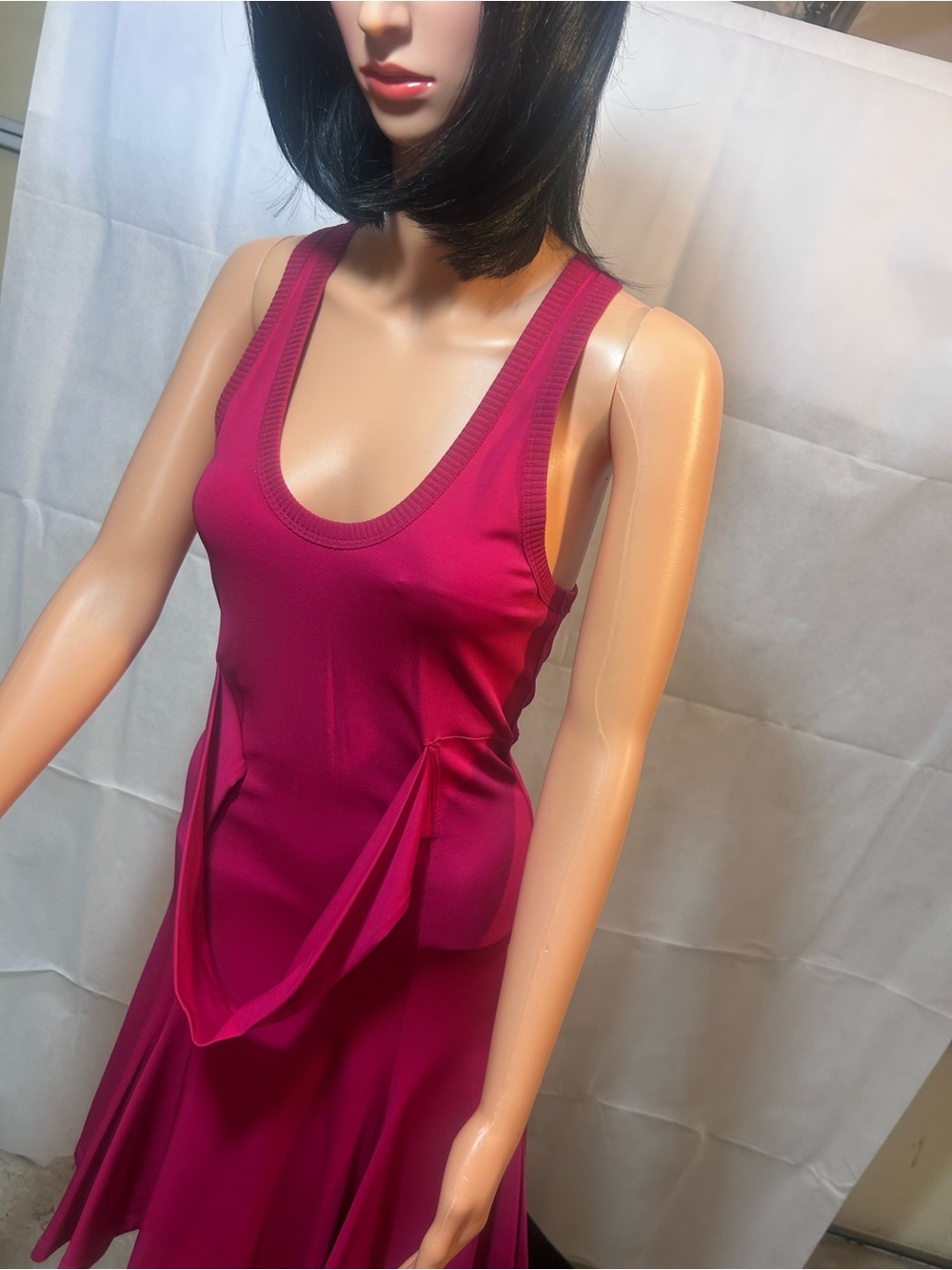 Givenchy Fuchsia Pink Sleeveless Midi Dress